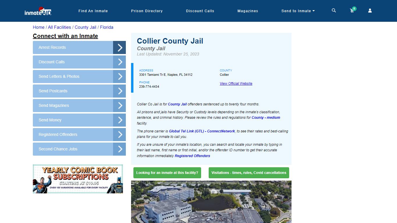 Collier County Jail - Inmate Locator - Naples, FL