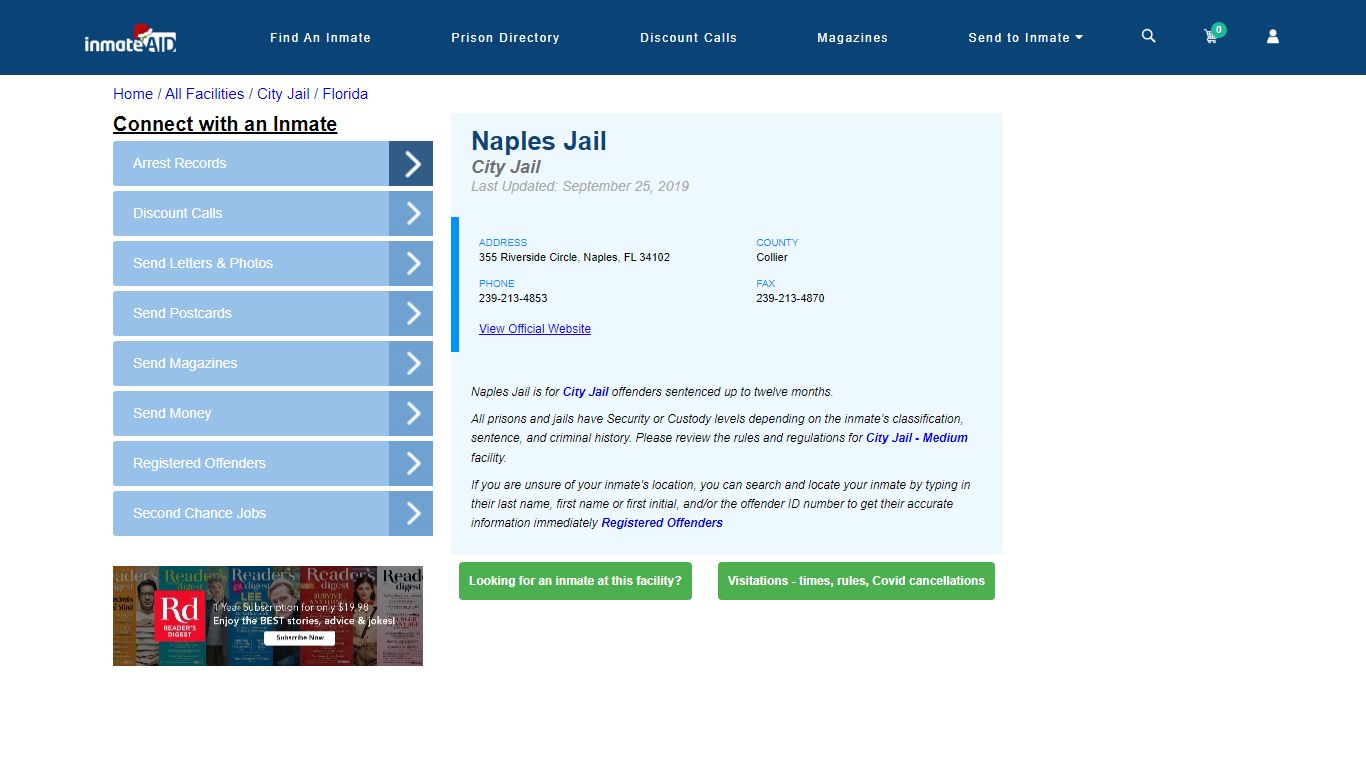 Naples Jail | Inmate Locator